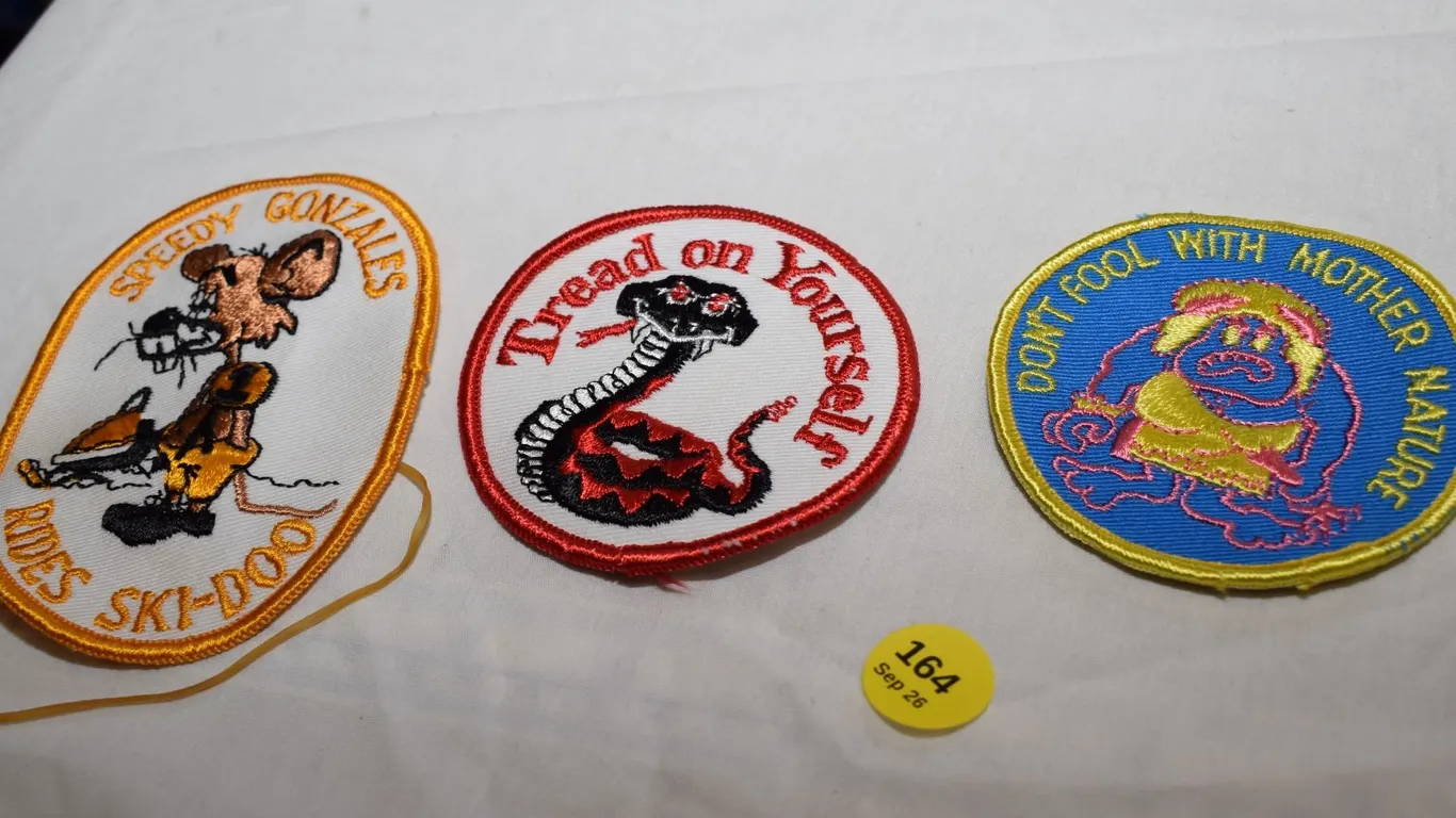 (3) 1970s NOS Vintage Snowmobile Patches