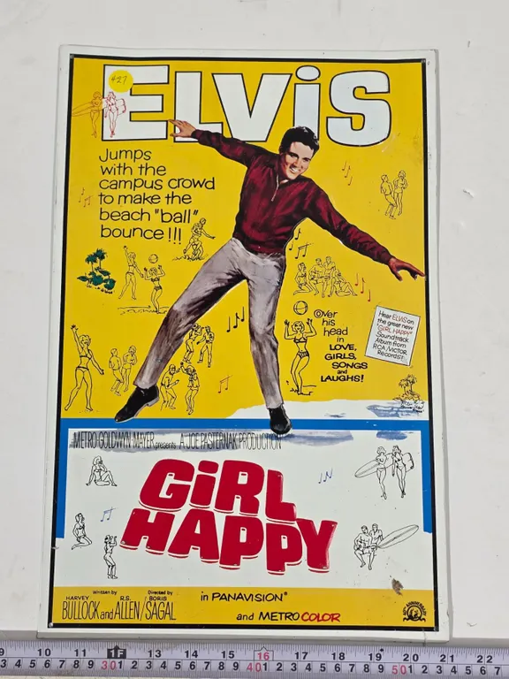 Elvis “Girl Happy” Metal Movie Sign