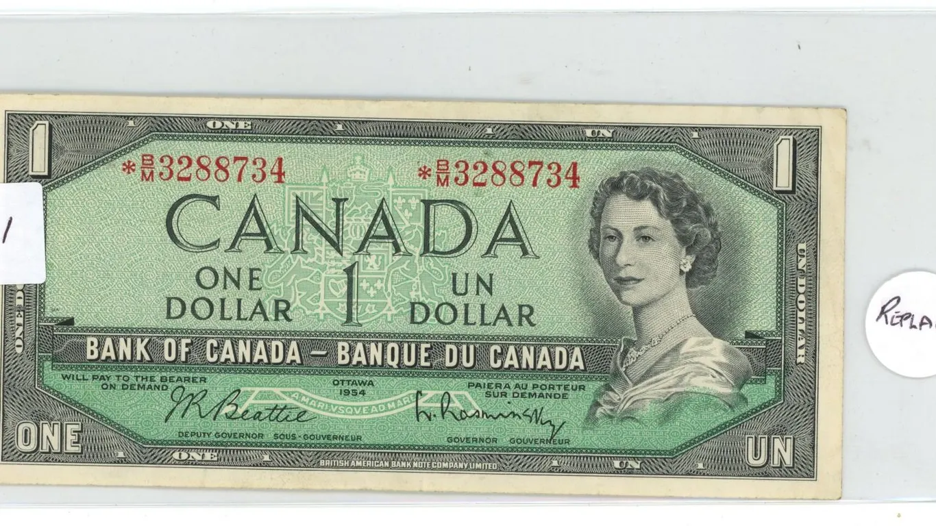 1954 - $1.00 REPLACEMENT Note - Good condition