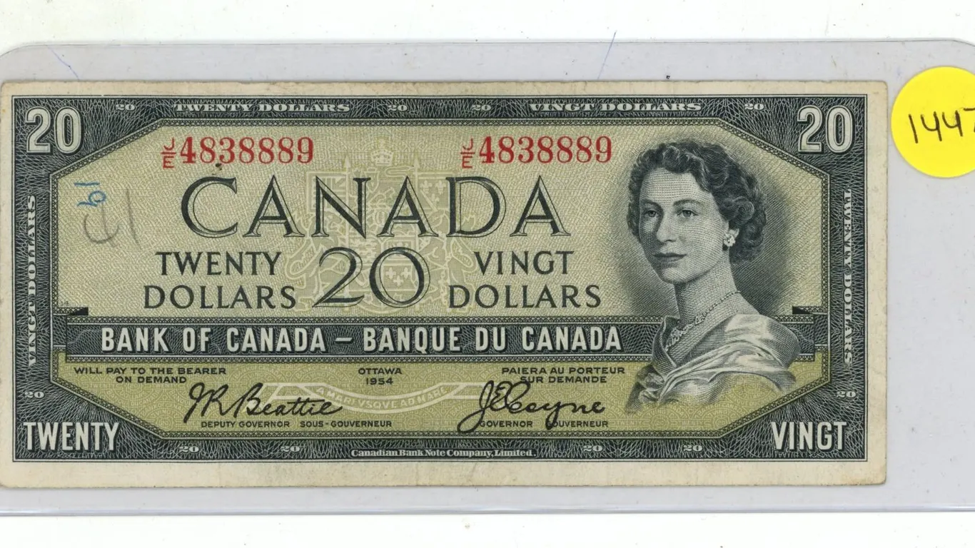 1954 Canada Twenty Dollar.