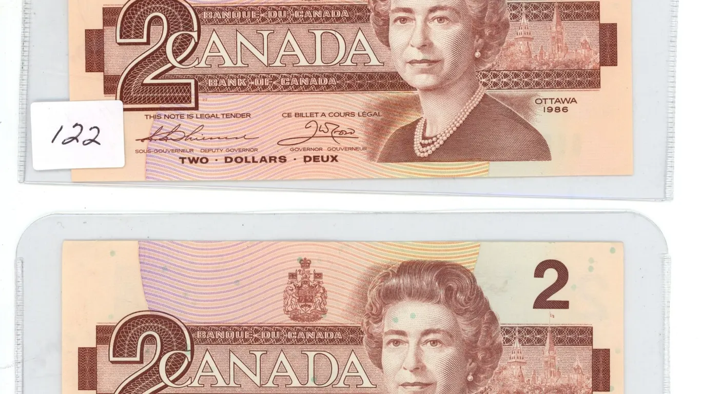 2 - 1986 - $2.00 Notes - Unc