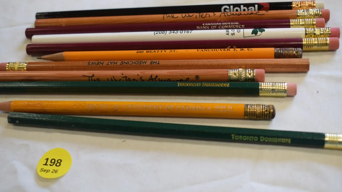 1917 Canada Pencil, Assorted Advertising Pencils