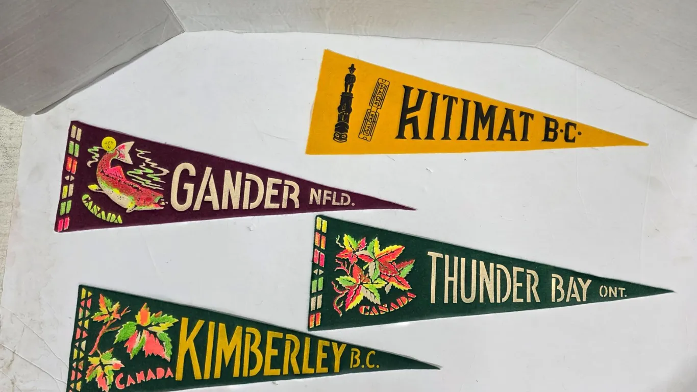 (4) Pendants – Kitimat, Gander, Thunderbay, Kimberley