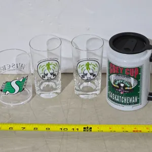 Sask 1995 coffee thermos & 2 tumblers