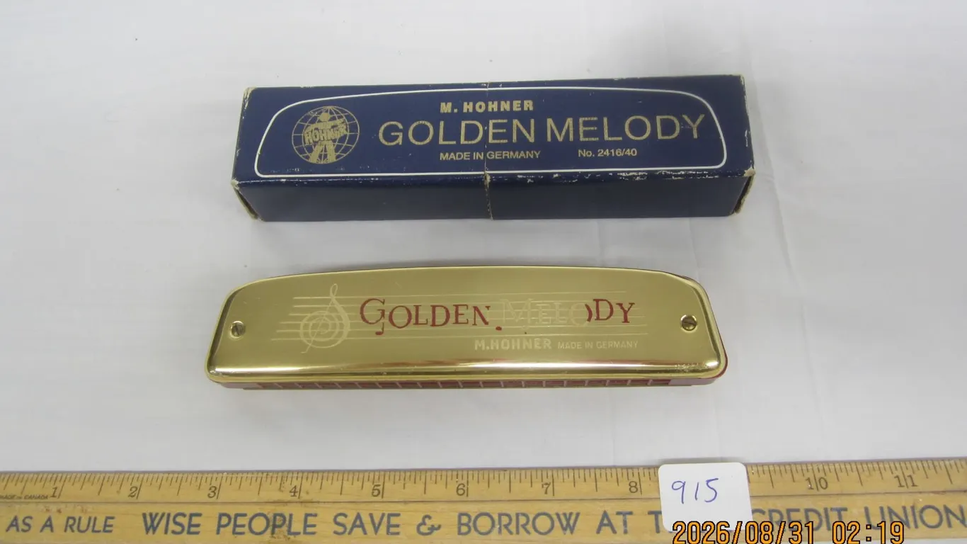 915. Horner Golden Melody Harmonica with Box