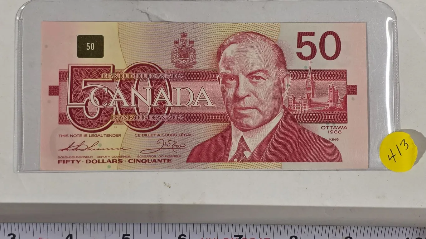 1988 UNC Canada Fifty-Dollar Bank Note