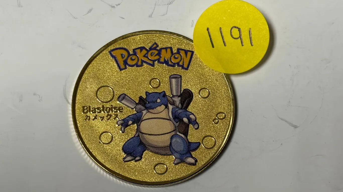 Pokemon Blastoice Golden Colour Coin.