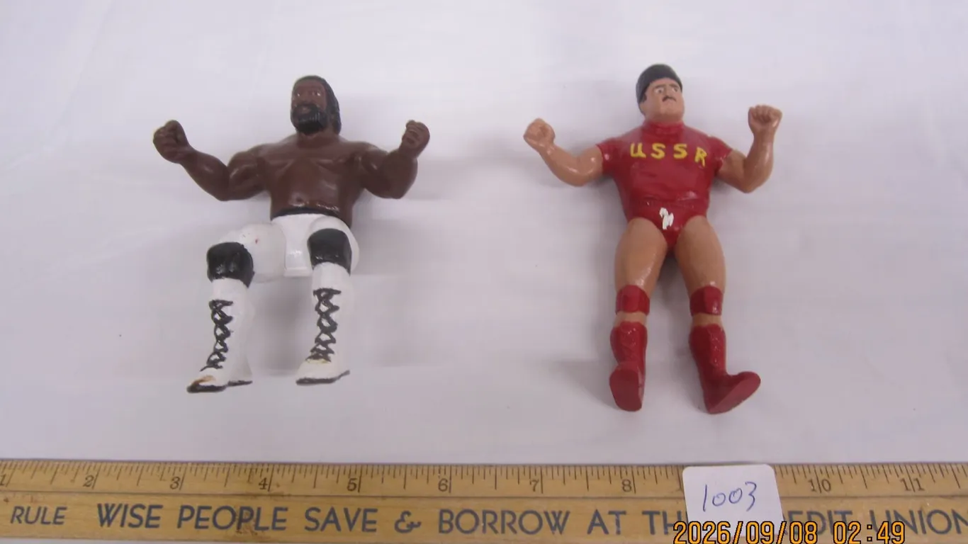 1003. 2 Vintage 1986 LJN Wrestling Figures