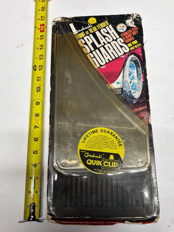 NOS Stainless-Steel Heavy-Duty Rubber Splash Guards