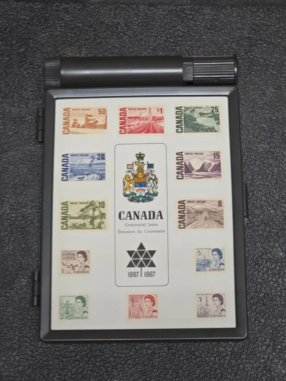 RARE - 1967 Centennial (16) Stamp Box