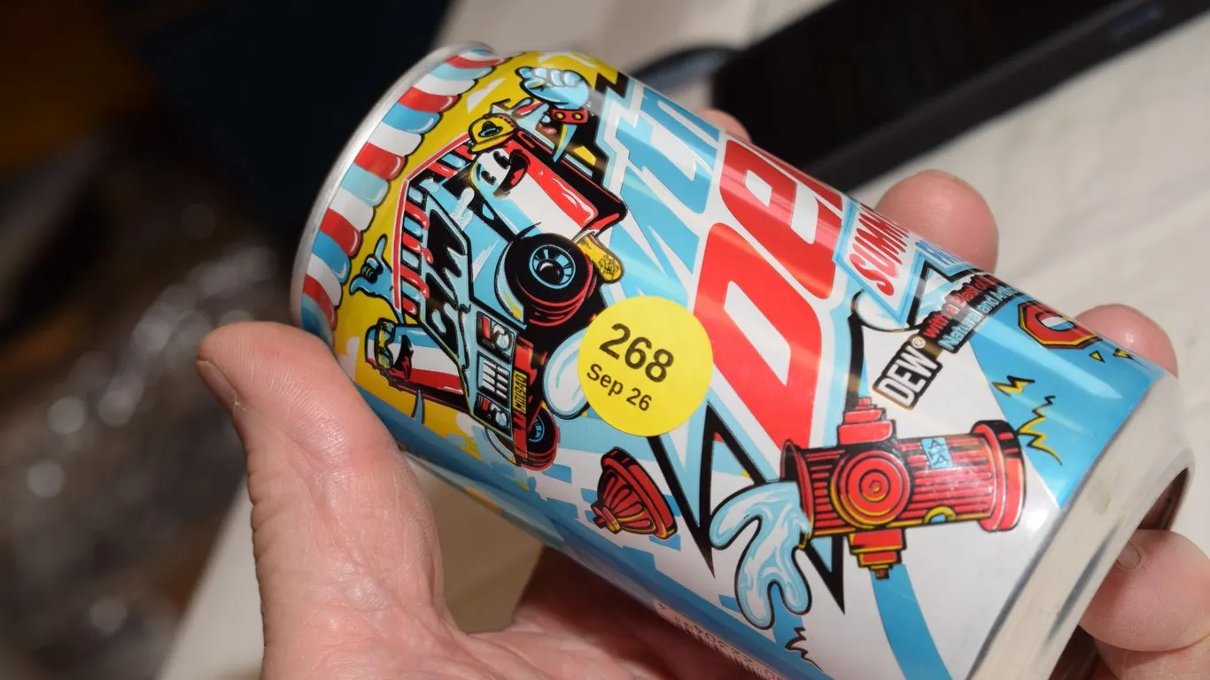 Vintage Full Mountain Dew Soda in Can
