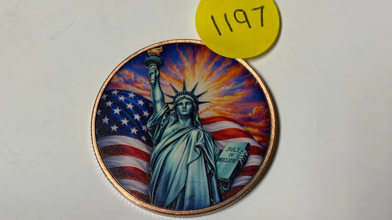Statue of Liberty - 1 AVDP Ounce .999 Fine Copper.