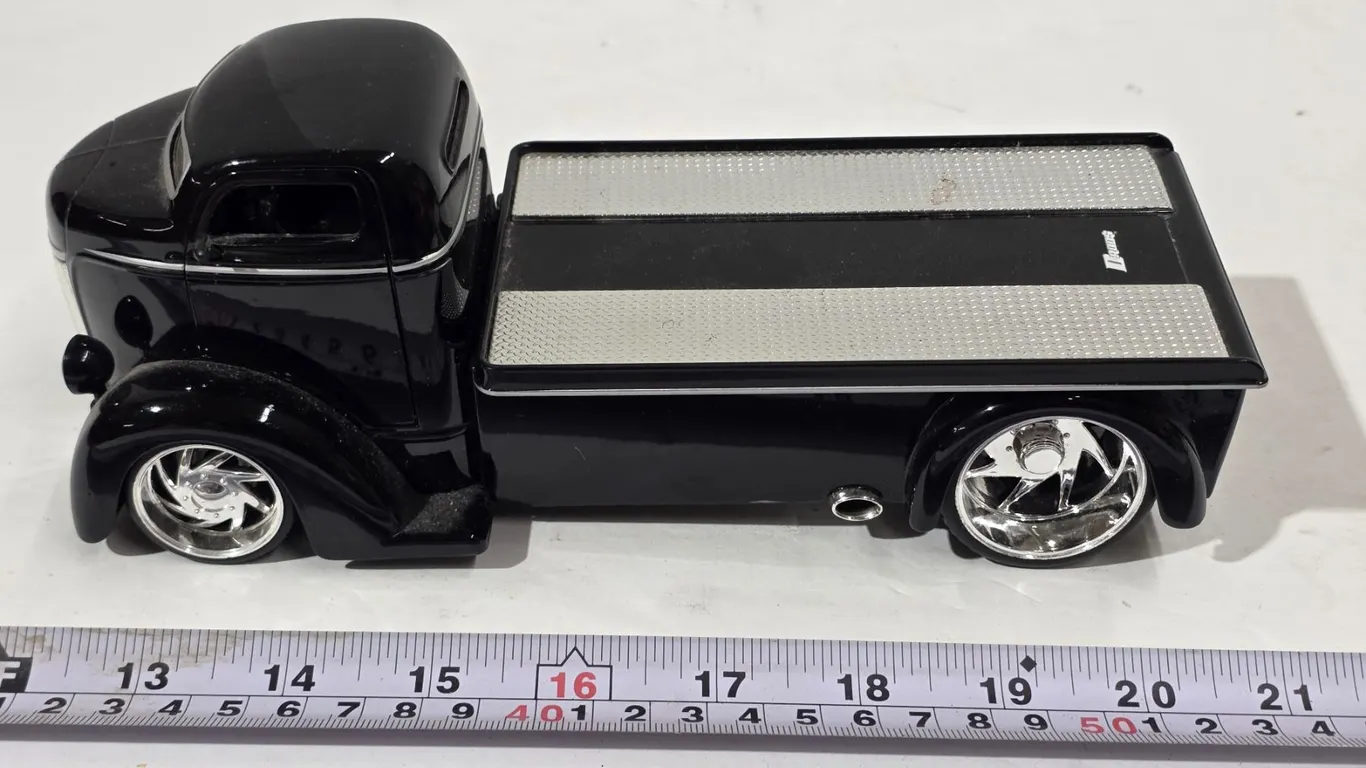 Black D-Rods 9” Model Truck, Flat Deck