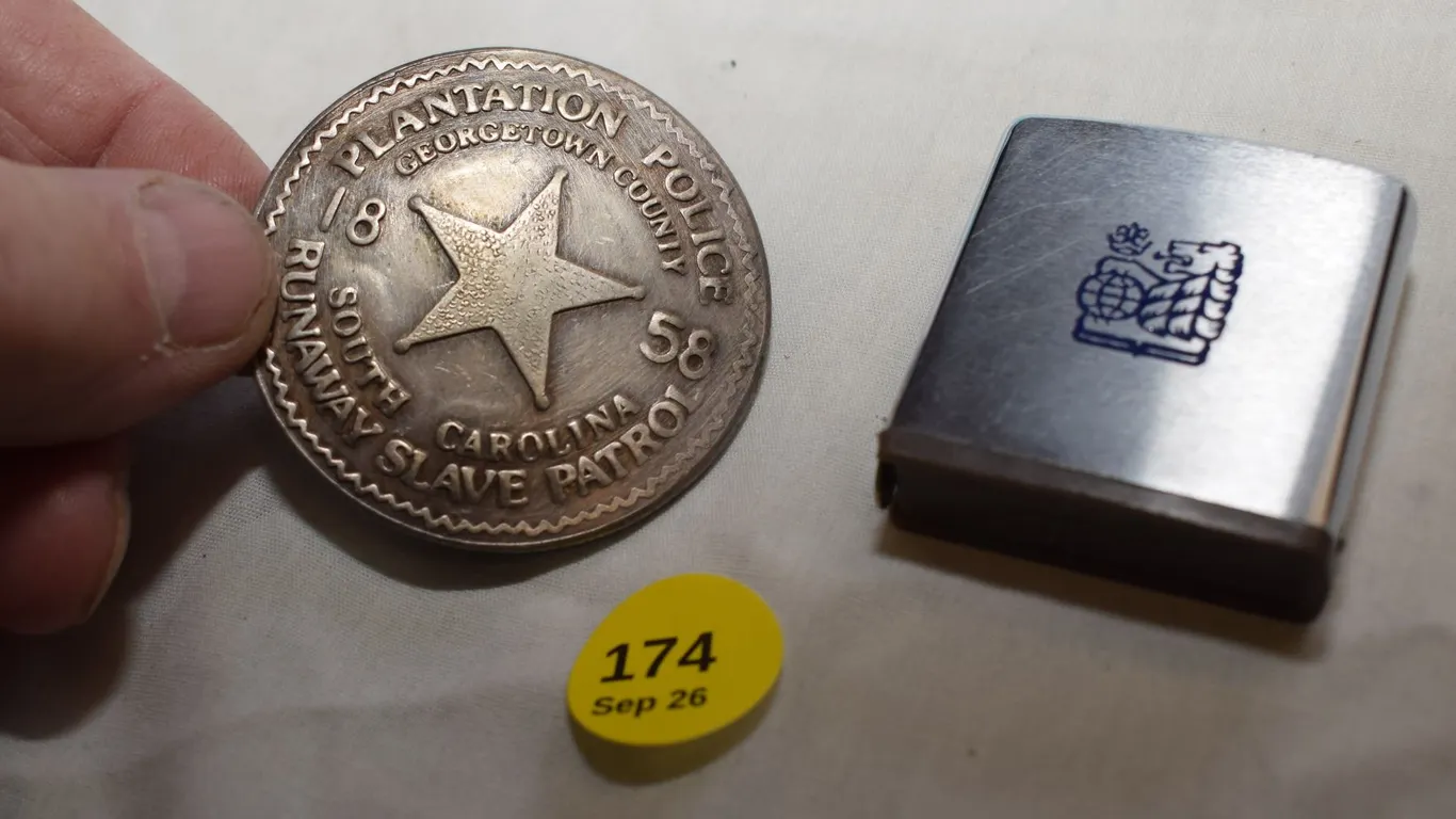 Zippo Tape Measure, Imitation “Slave Patrol” Badge