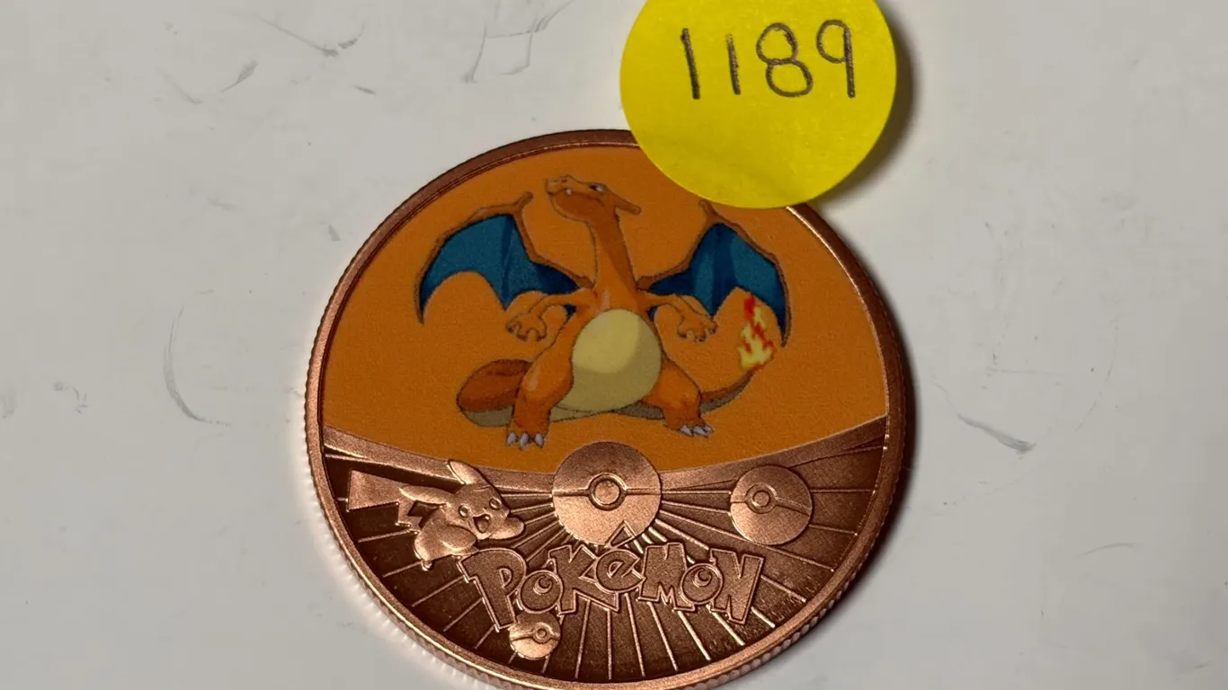 Pokemon Charizard - 1 oz AVDP .999 Copper.