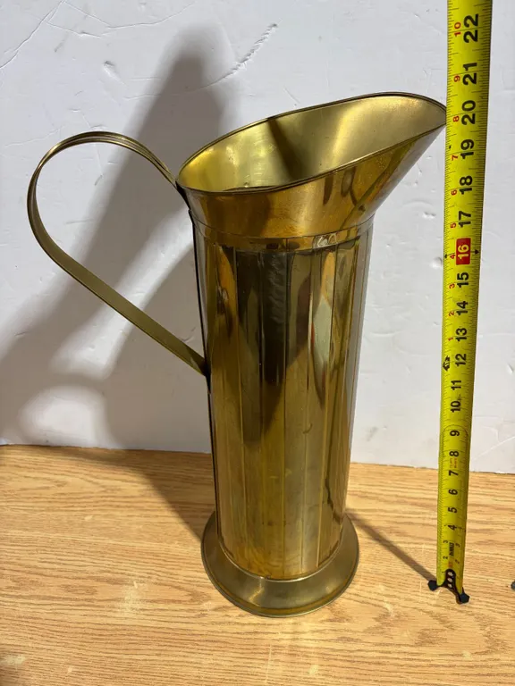 Metal Container For Flowers, 20” Tall