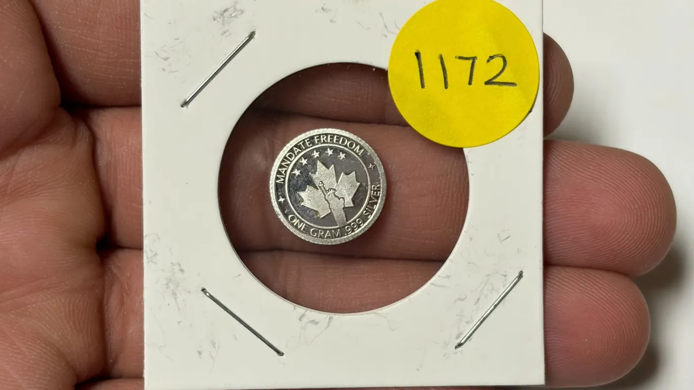 Mandate Freedom 1 Gram .999 Fine Silver.