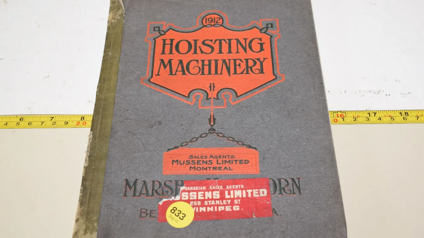 1912 Hoisting Machinery Catalog inc. Boilers, Railway, etc.