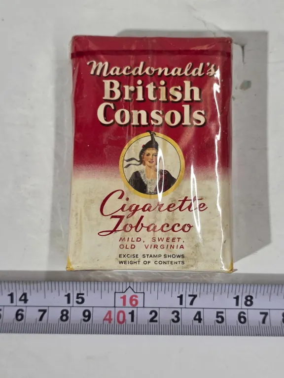 NOS Soft Pack British Consols Cigarette Tobacco