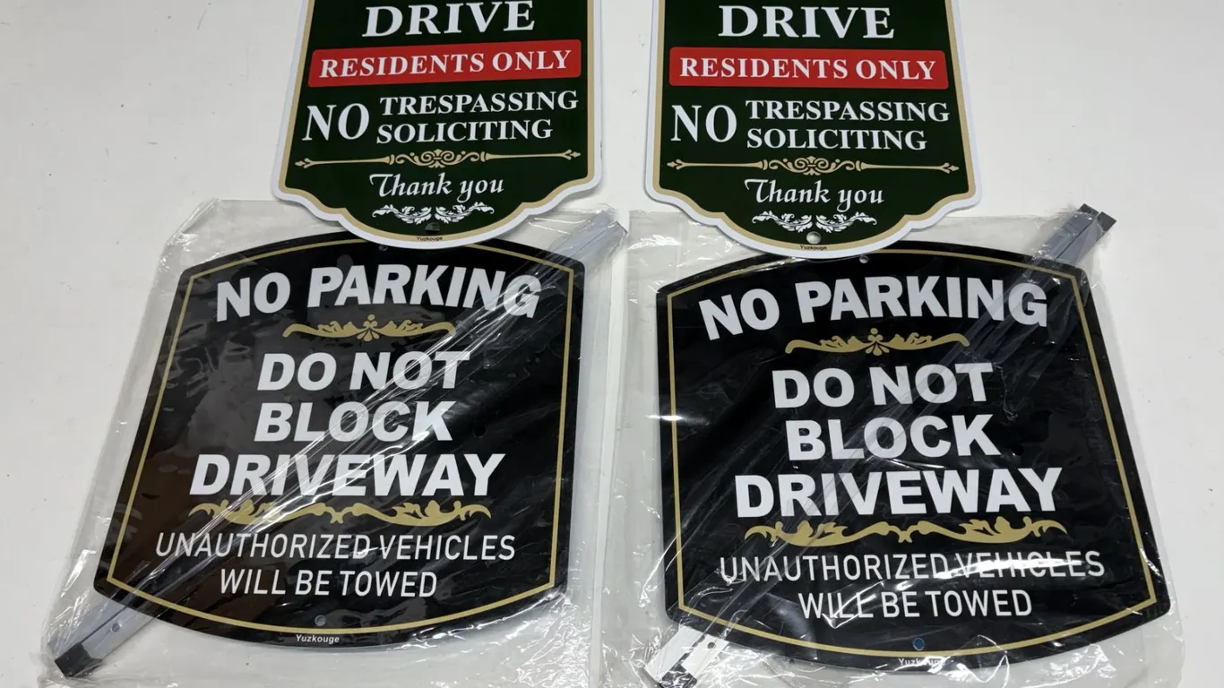 (2) Private Drive and (2) No Parking Metal Sings.