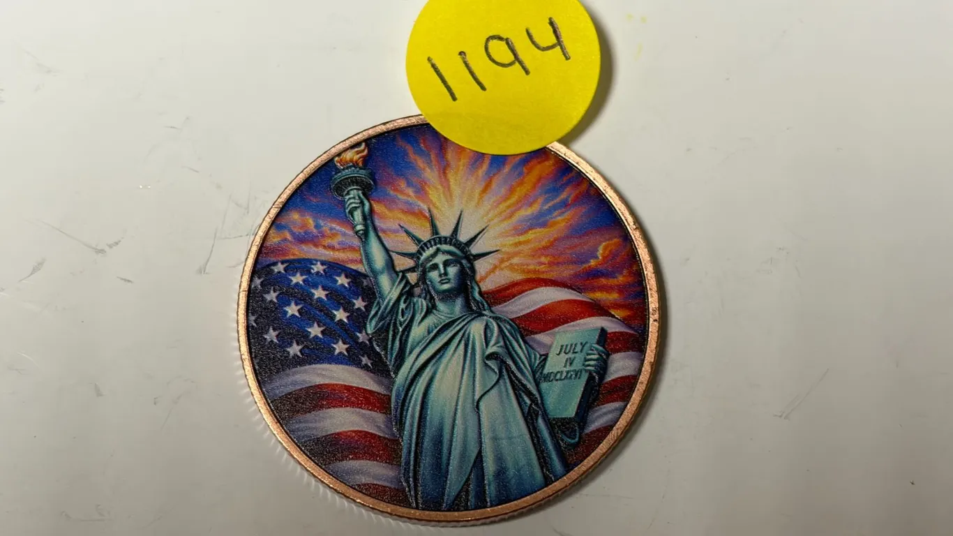 Statue of Liberty - 1 AVDP Ounce .999 Fine Copper.