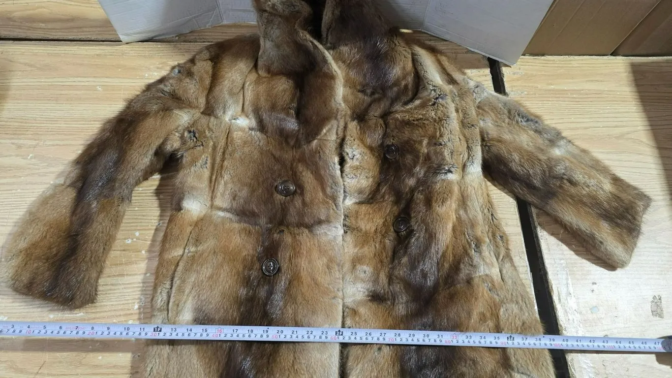 Vintage Real Beaver or Muskrat Fur Coat Furs By Ceo Corrigal Co Heavy Coat Nice Condition