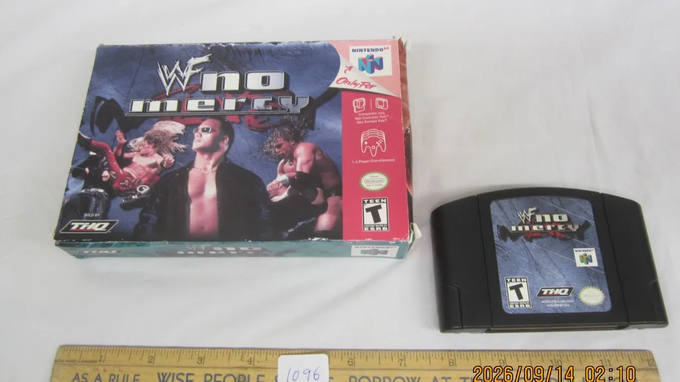1096. Nintendo 64 WWF No Mercy Game Cartridge with Box