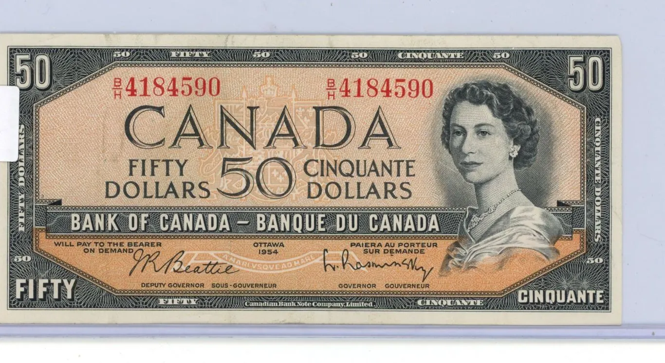 1954 - $50.00 Note #BH4184590 - VG