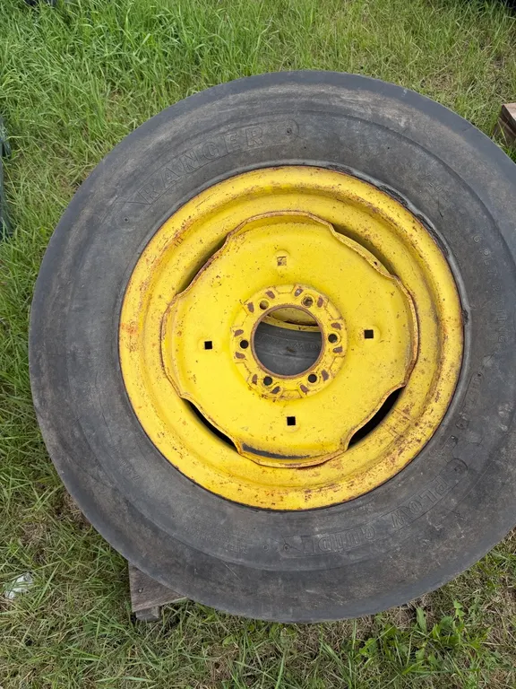 A pair of 7.50 - 18 tires and rims