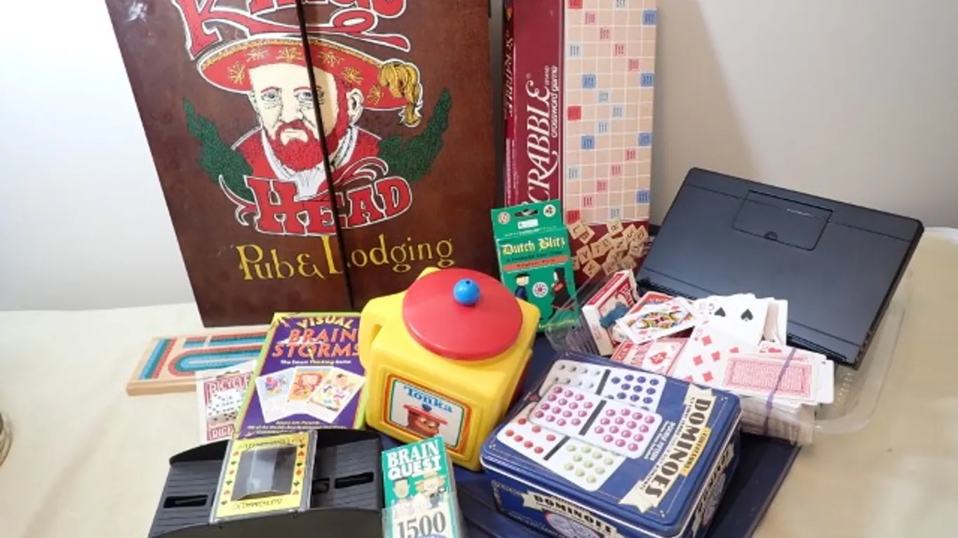 Dart Board, Crib, Dominos plus