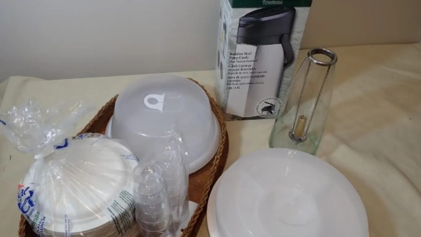 Patio Tray, Candle, Thermos