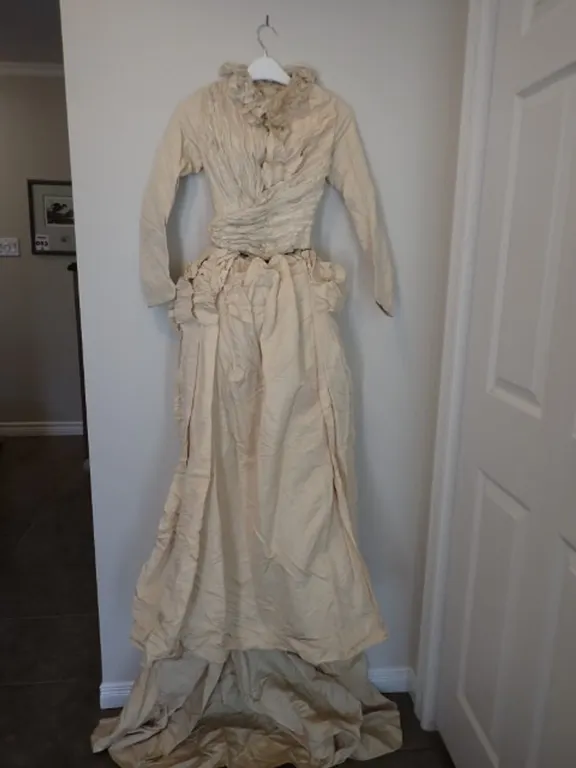Victorian Silk Wedding Dress (1890-1910)