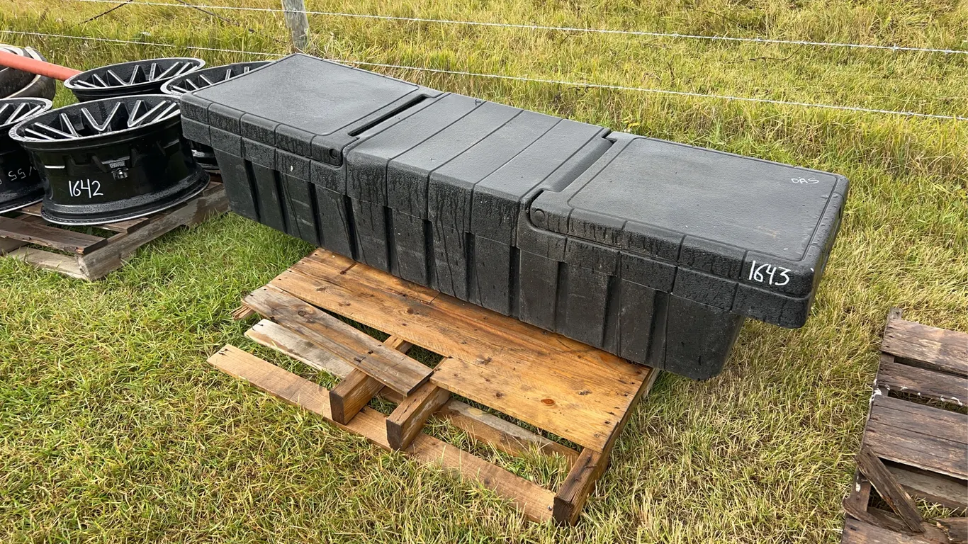 Plastic Truck Toolbox, approx. 5'9" x 1'8" x 1'1", *Unreserved*