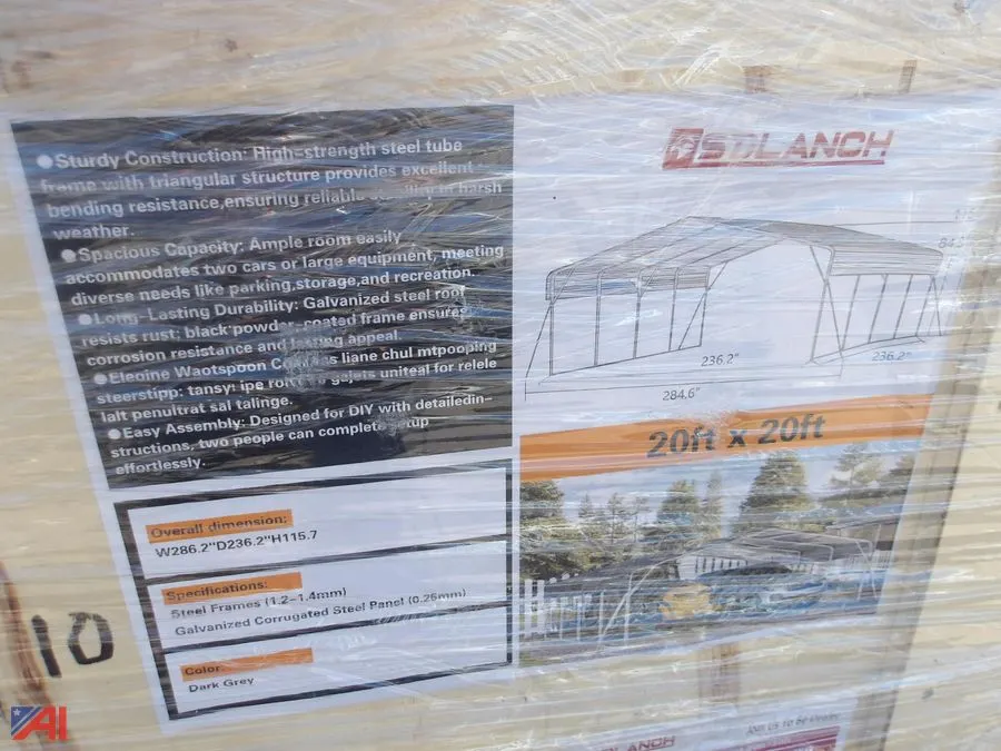 20' x 20' High-End Carport