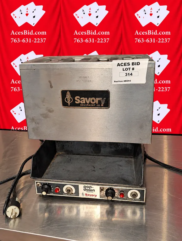 Savory 4 Slice Pop Down Toaster with Polycarbonate Catch Bin - Model # PD4 - 120 Volts; 1 Phase - NS