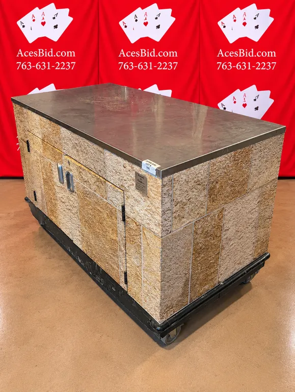 SS Partners by Design Vending Cart with 2 Doors and Under Storage - 75" X 30" X 34"