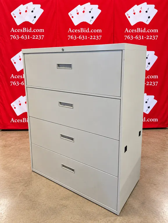 4 Drawer Lateral Filing Cabinet - 42" X 18" X 52.5"