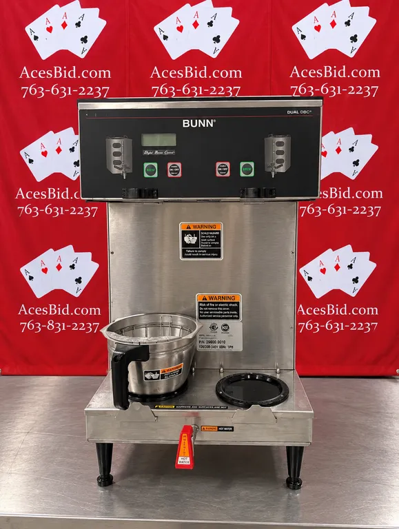 Bunn Double Air Pot Brewer with Hot Water Spigot - Model # DUAL GPR DBC - 240 Volts; 1 Phase