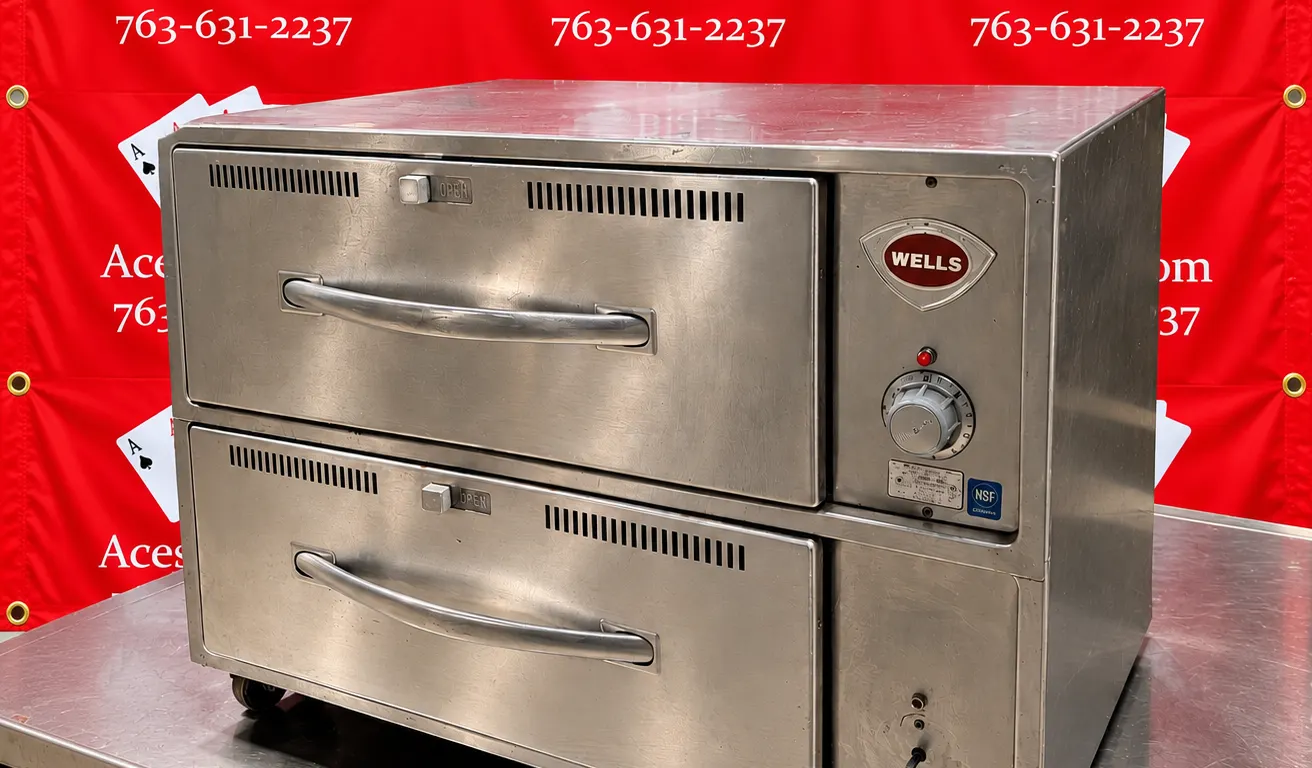 Wells 2 Drawer Warmer on Casters - 29" X 21" X 24"