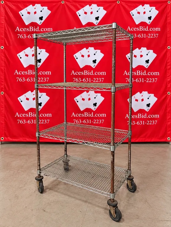 Metro 4 Tier Shelving Unit on Casters - 36" X 24" X 76"