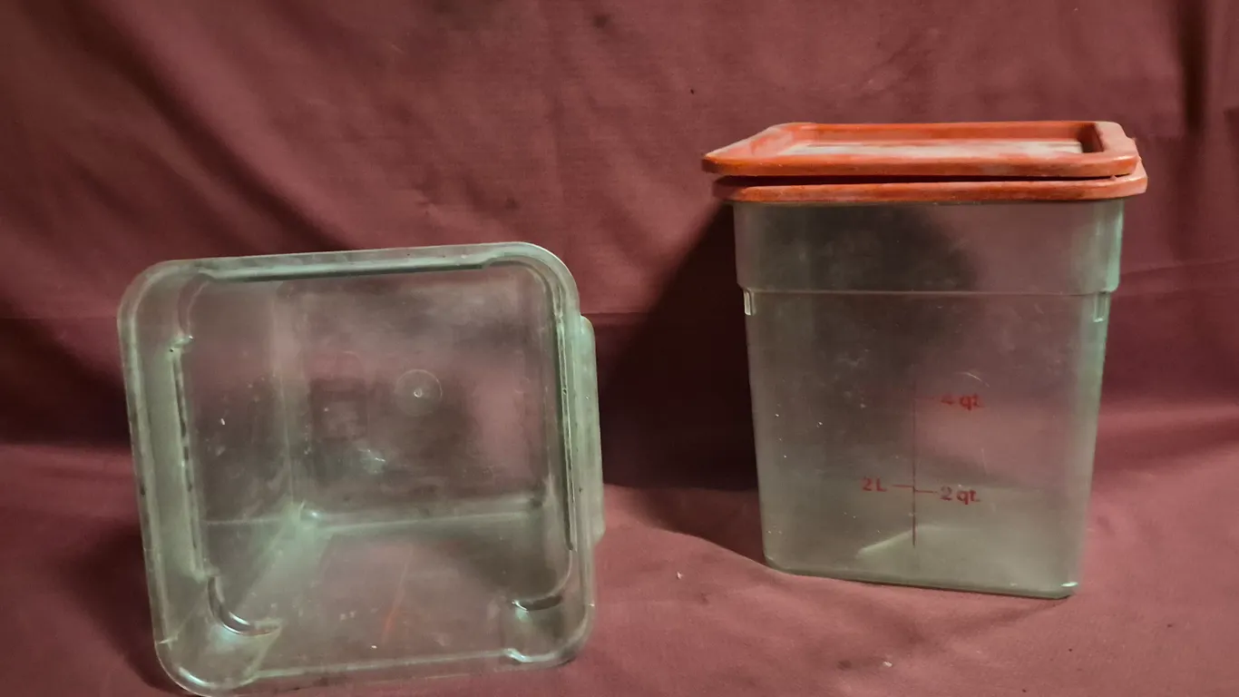 (2) 8qt Storage Containers with Covers