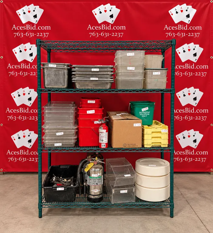 Olympic Storage 4 Tier Epoxy Coated Shelving Unit (Contents Not Included) - 48" x 24" x 74"