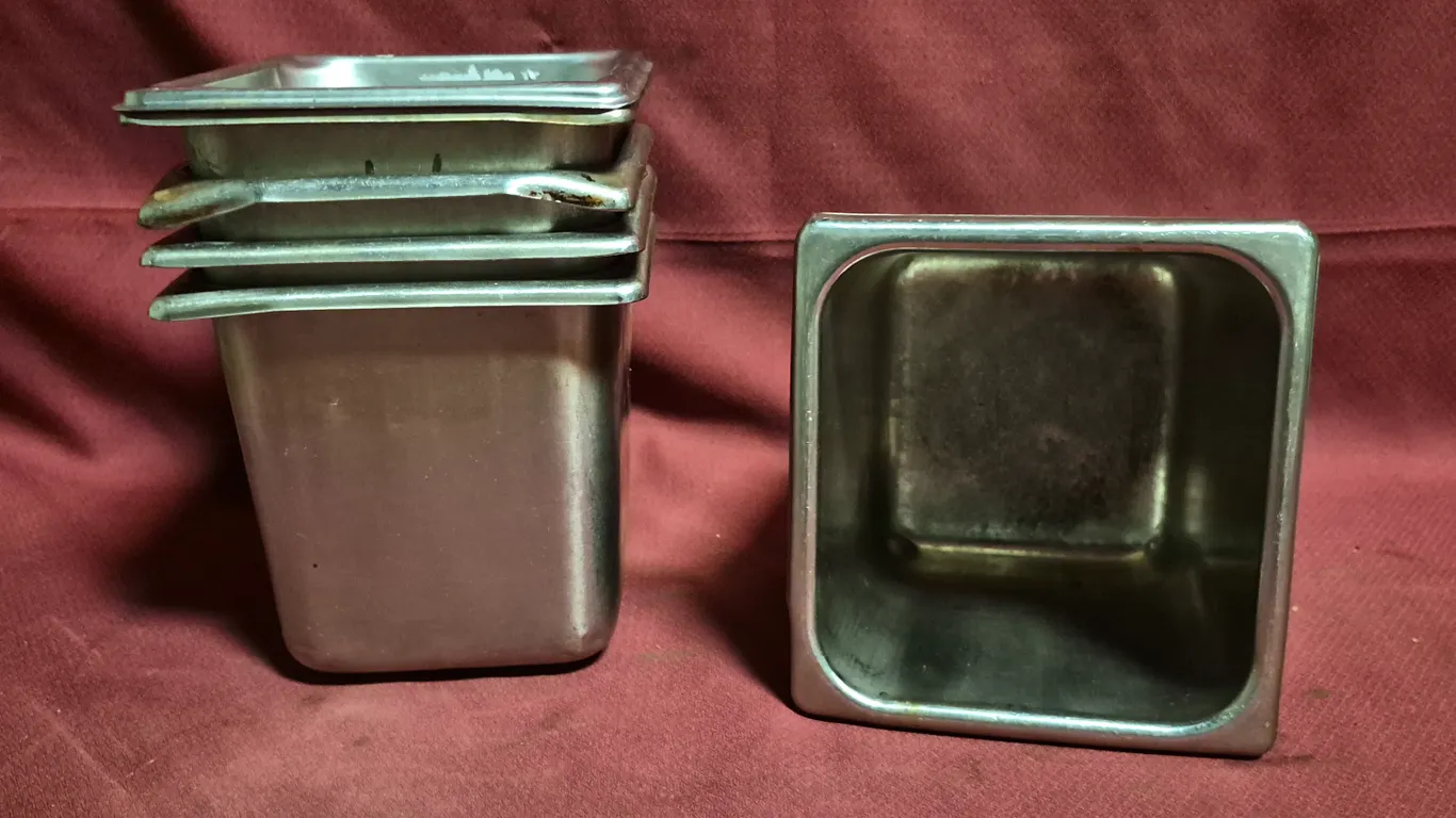 (6) Sixth Size 6" Deep Stainless Steel Hotel Pans