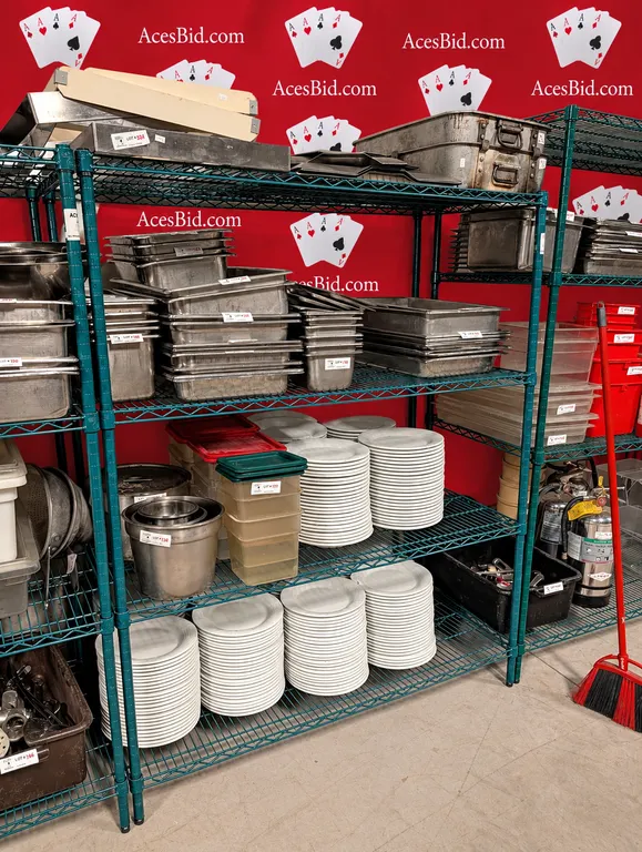 Regency 4 Tier Green Epoxy Shelving Unit (Contents Not Included) - 48" x 24" x 65"