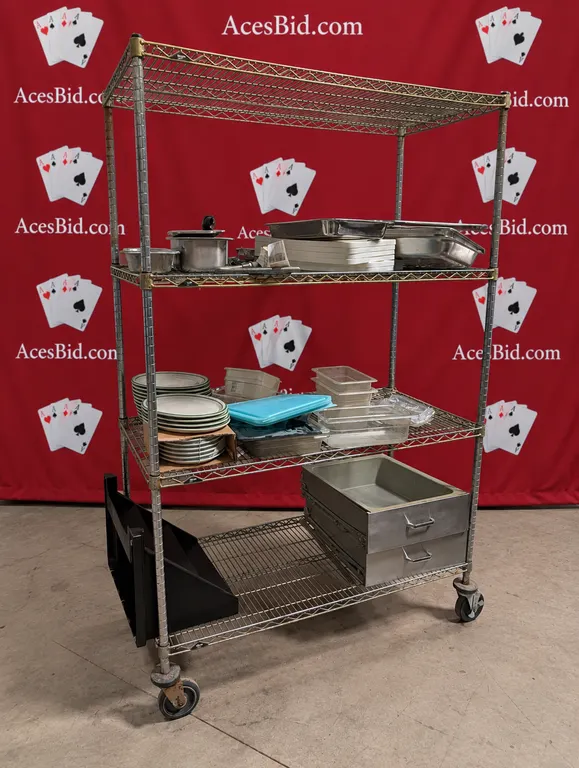 Metro 4 Tier Shelving Unit on Casters (Contents Not Included) - 48" x 24" x 76"