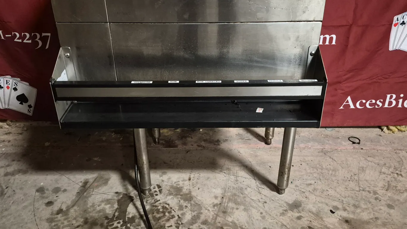 Glas Tender Back bar Ice Bin with Cold Plate; Soda Gun Holster; and Speed Rail - Model # IBA-30-C...
