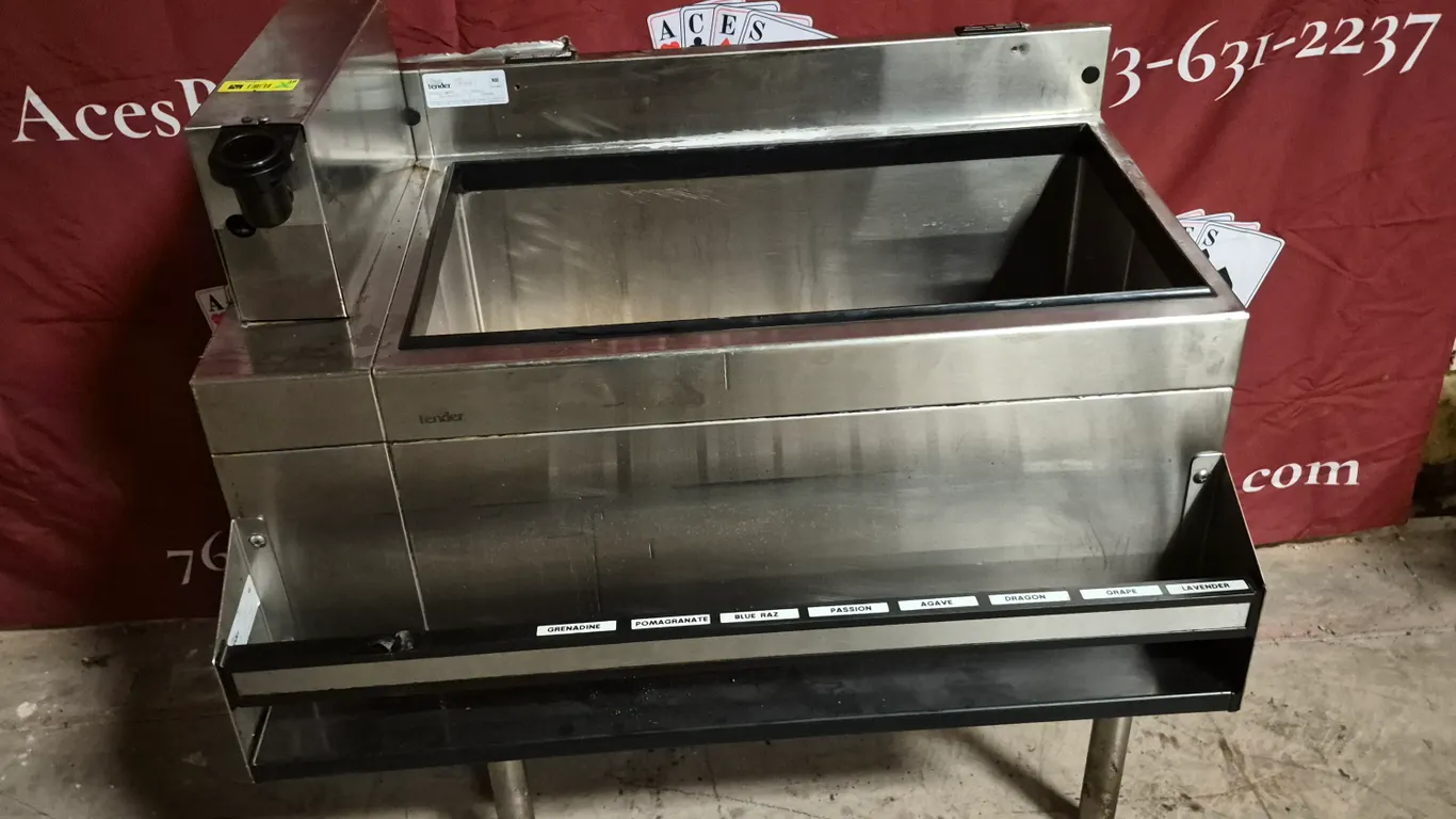 Glas Tender Back bar Ice Bin with Cold Plate; Soda Gun Holster; and Speed Rail - Model # IBA-30-C...