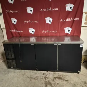 (Runs and Cools) Perlick Back Bar Cooler on Casters with 3 Doors and Stainless Steel Top - Model ...