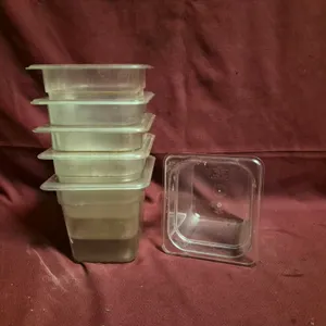 (6) Sixth Size 6" Deep Polycarbonate Food Pans