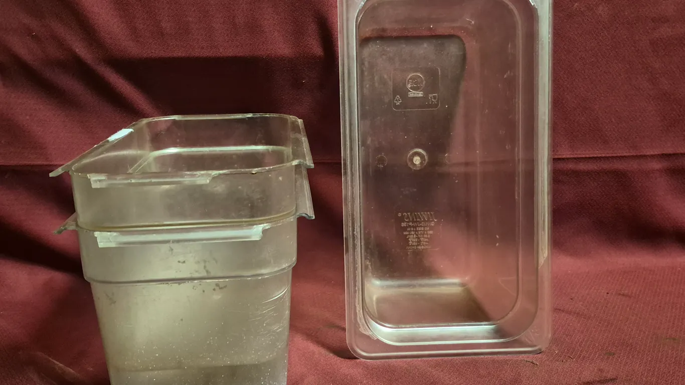 (3) Third Size 6" Deep Polycarbonate Food Pans